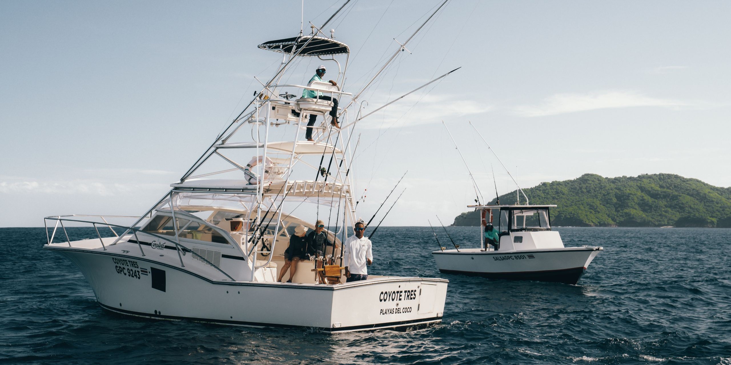 Happy fishing charter customers